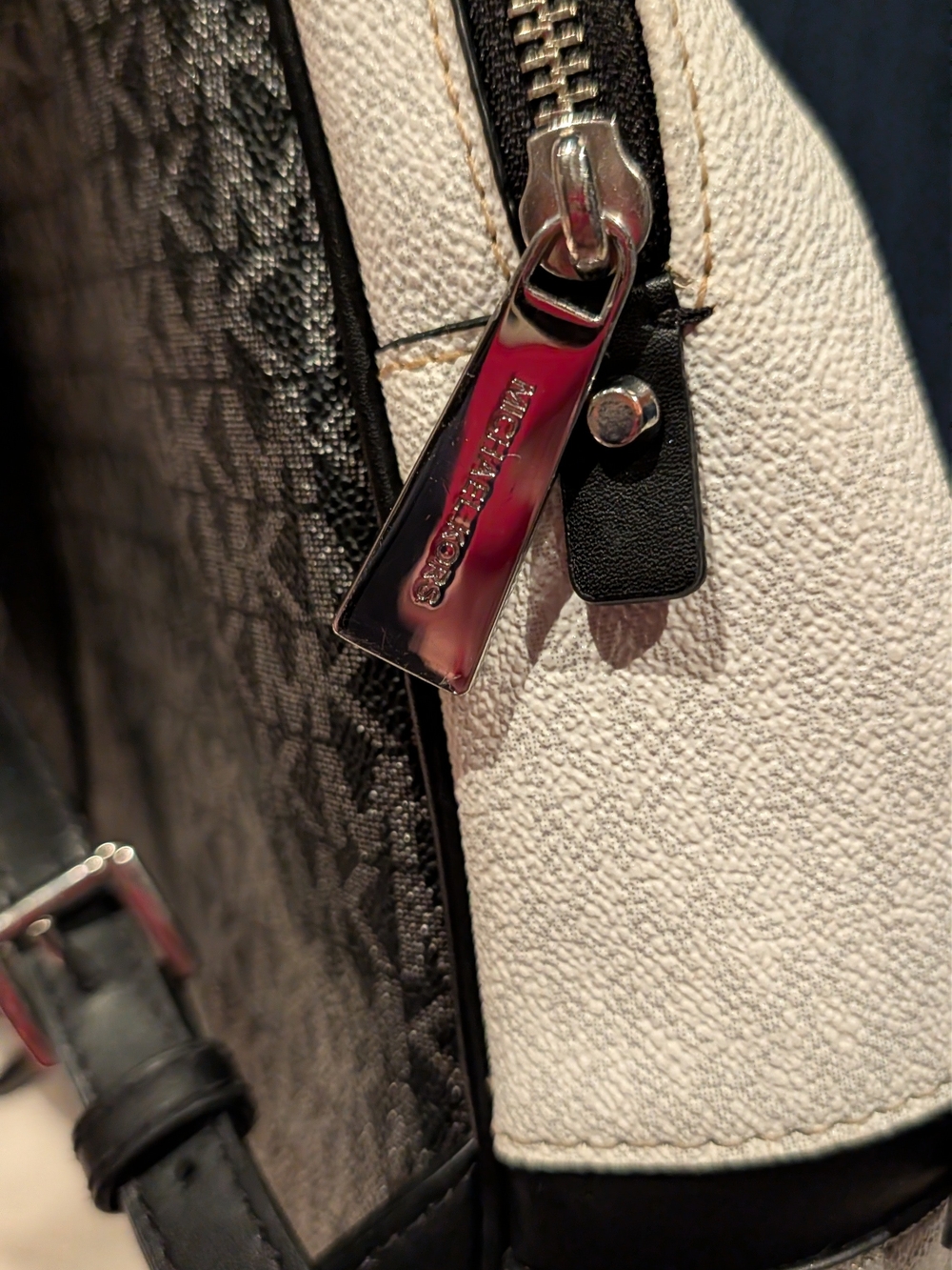 Michael Kors Black Logo Print Backpack - Picture 12 of 14